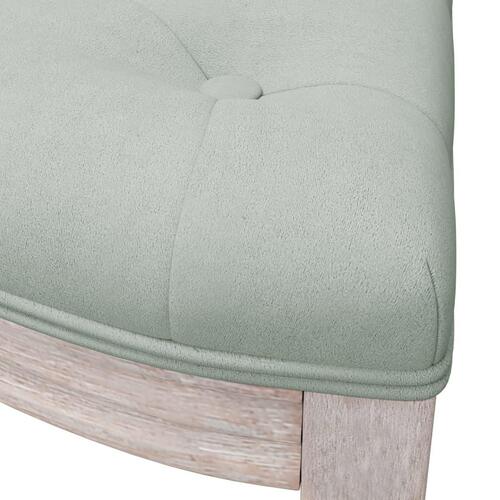 Bænk 81,5x41x49 cm velour lysegrå