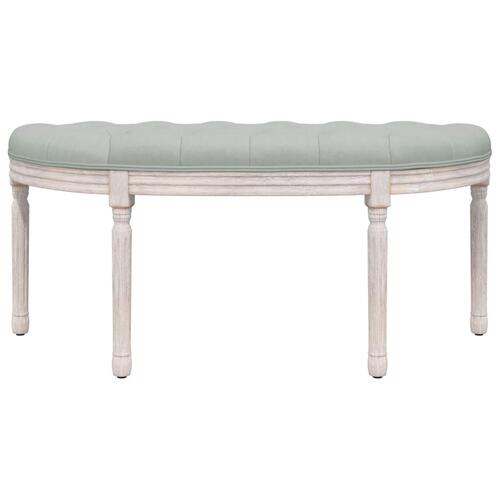 Bænk 110,5x45x49 cm velour lysegrå