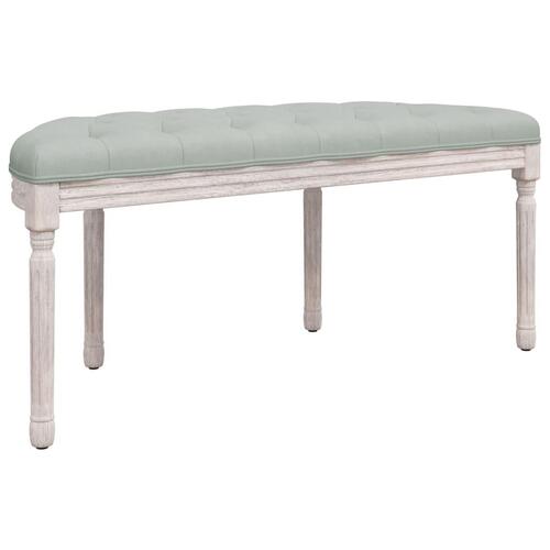 Bænk 110,5x45x49 cm velour lysegrå