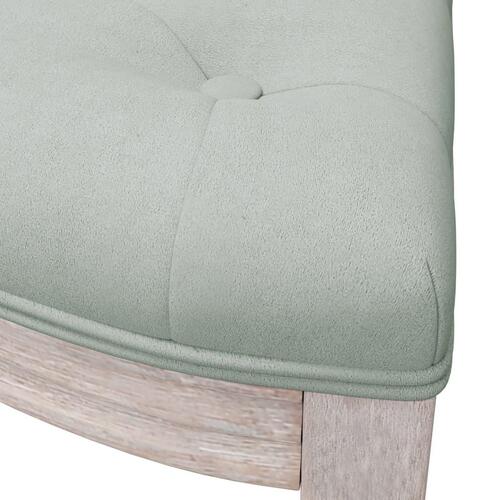 Bænk 110,5x45x49 cm velour lysegrå