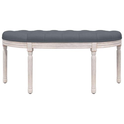 Bænk 110,5x45x49 cm velour mørkegrå