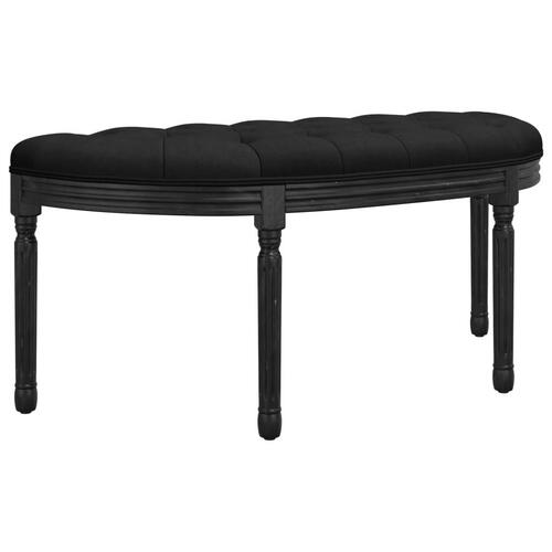 Bænk 110,5x45x49 cm velour sort