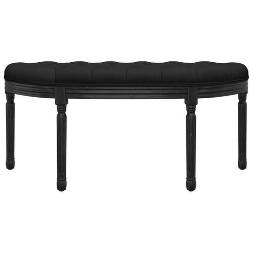 Bænk 110,5x45x49 cm velour sort