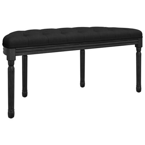 Bænk 110,5x45x49 cm velour sort
