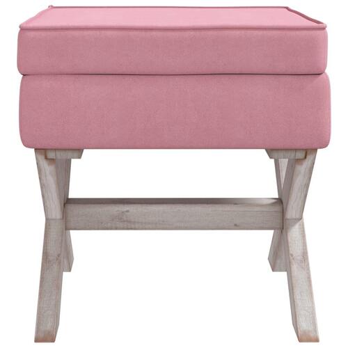 Opbevaringsskammel 45x45x49 cm velour lyserød