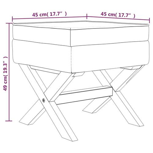 Opbevaringsskammel 45x45x49 cm velour lyserød