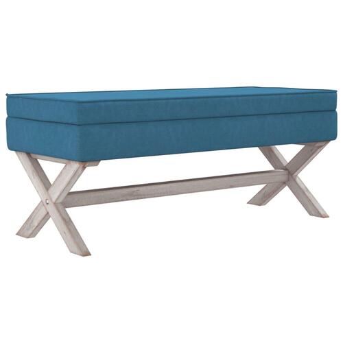 Opbevaringsskammel 110x45x49 cm velour blå