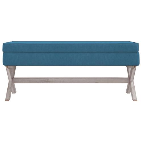 Opbevaringsskammel 110x45x49 cm velour blå