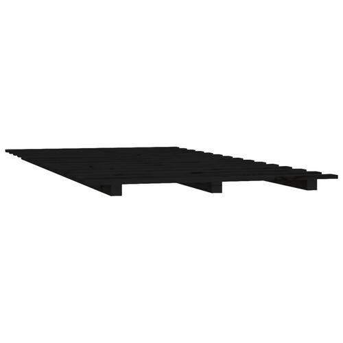 Sengeramme 100x200 cm massivt fyrretræ sort