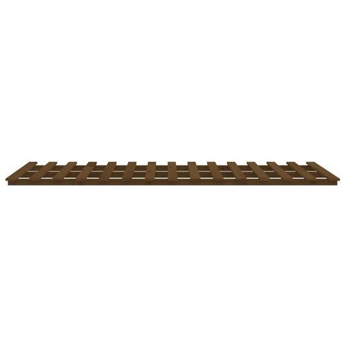 Sengeramme 90x200 cm massivt fyrretræ gyldenbrun