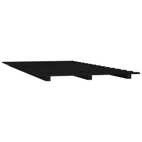 Sengeramme 140x190 cm massivt fyrretræ sort