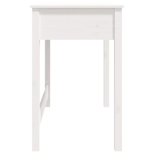 Skrivebord med skuffer 100x50x78 cm massivt fyrretræ hvid