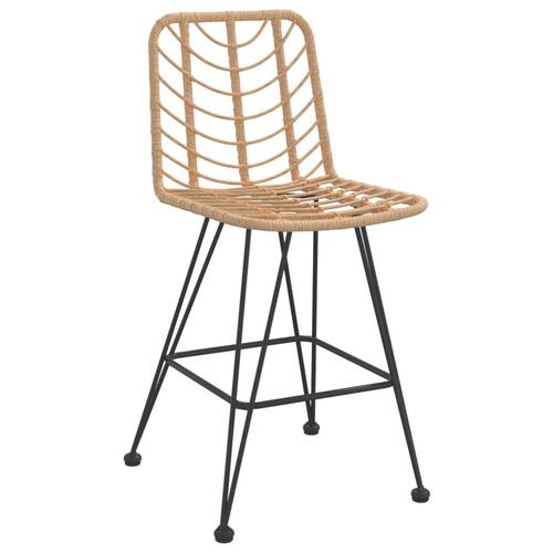 Barstole 2 stk. 45x56x103,5 cm polyrattan og stål