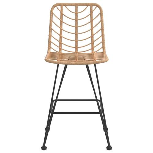 Barstole 2 stk. 45x56x103,5 cm polyrattan og stål