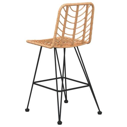 Barstole 2 stk. 45x56x103,5 cm polyrattan og stål