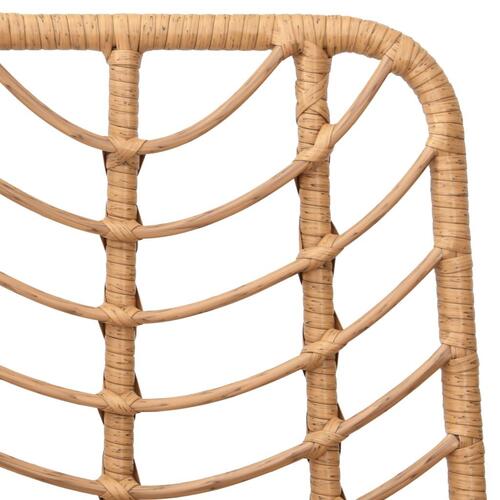 Barstole 2 stk. 45x56x103,5 cm polyrattan og stål