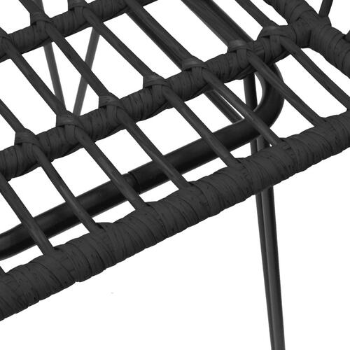 Havestole 2 stk. med armlæn 56x64x80 cm polyrattan sort