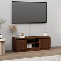 Tv-bord med låge 102x30x36 cm brun egetræsfarve