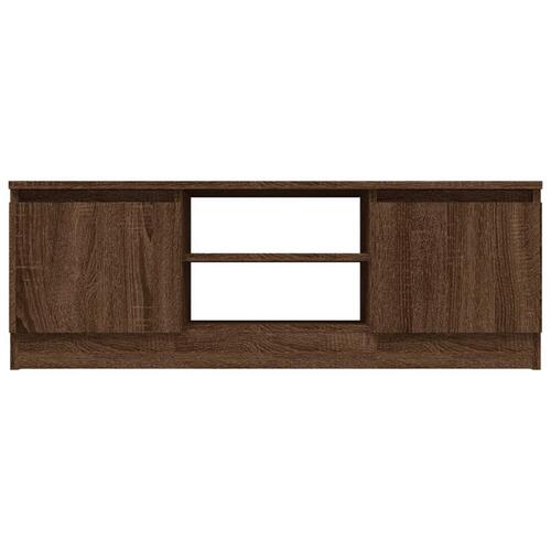 Tv-bord med låge 102x30x36 cm brun egetræsfarve