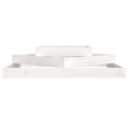 Plantekasse 112 x 112 x 27 cm i massivt fyrretræ - hvid