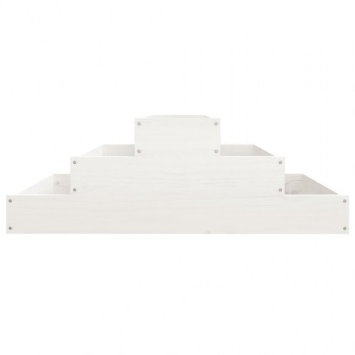 Plantekasse 80x80x27 cm massivt fyrretræ hvid