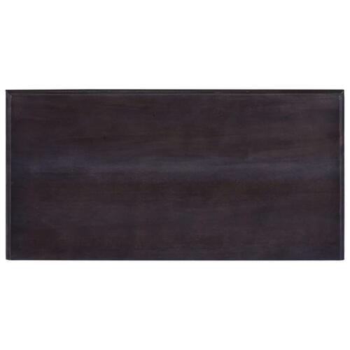 Konsolbord med skuffe 60x30x75 cm massivt mahognitræ sort