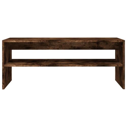 Sofabord 100x40x40 cm konstrueret træ røget egetræsfarve