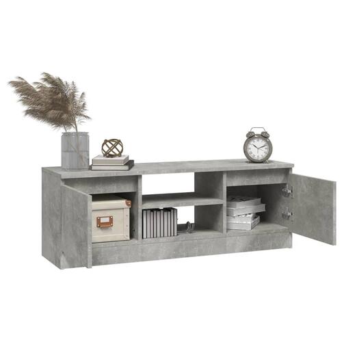 Tv-bord med låge 102x30x36 cm betongrå