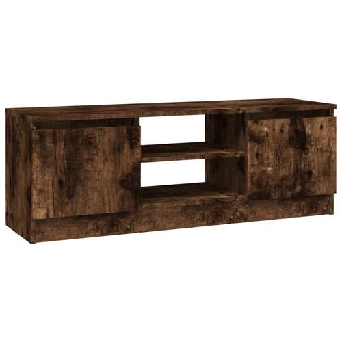 Tv-bord med låge 102x30x36 cm røget egetræsfarve