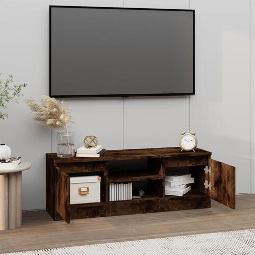 Tv-bord med låge 102x30x36 cm røget egetræsfarve