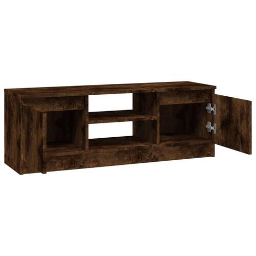 Tv-bord med låge 102x30x36 cm røget egetræsfarve