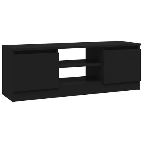 Tv-bord med låge 102x30x36 cm sort