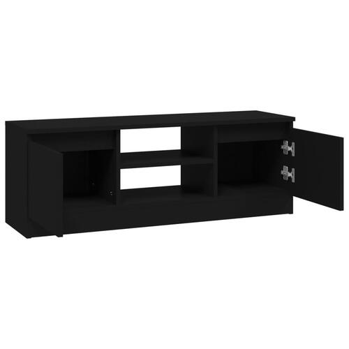 Tv-bord med låge 102x30x36 cm sort