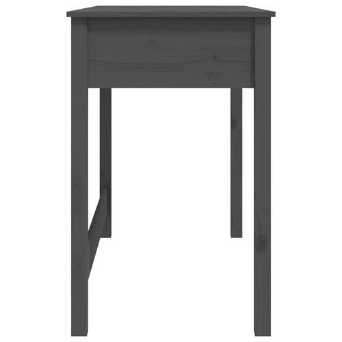 Skrivebord med skuffer 100x50x78 cm massivt fyrretræ grå