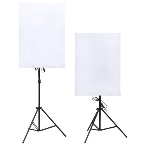Fotostudieudstyr med lampesæt og softboxes