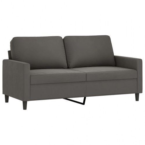 Sofasæt 4 dele med hynder velour mørkegrå