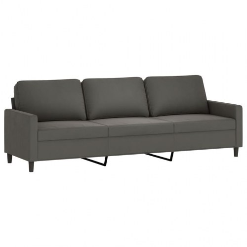Sofasæt 4 dele med hynder velour mørkegrå