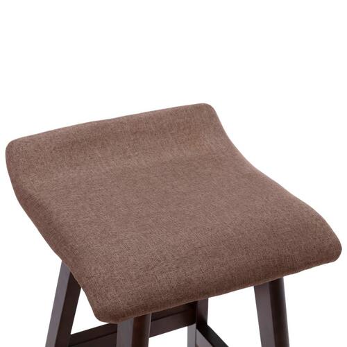 Barstole 2 stk. stof gråbrun