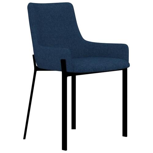 Spisebordsstole 2 stk. stof blå