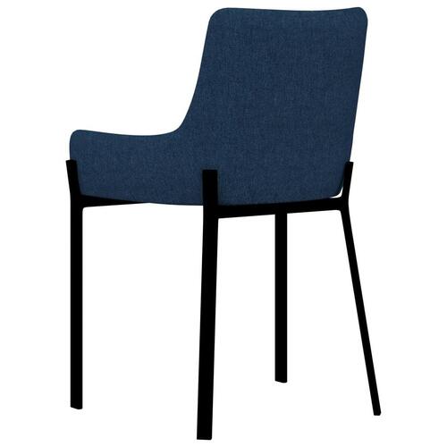 Spisebordsstole 2 stk. stof blå
