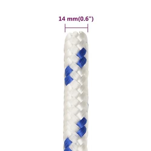 Tovværk til båd 14 mm 25 m polypropylen hvid