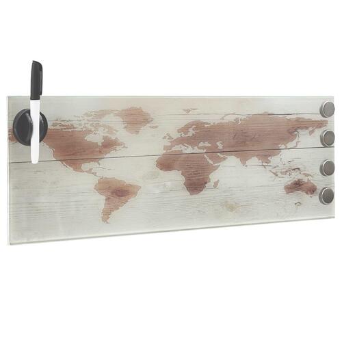 Vægmonteret magnetisk tavle 60x20 cm glas
