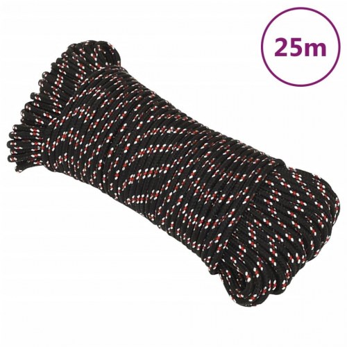 Tovværk til båd 5 mm - 25 m polypropylen, sort