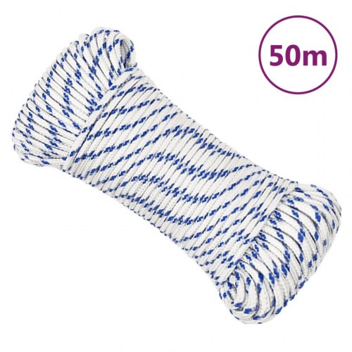 Tovværk til båd 4 mm - 50 m polypropylen, hvid
