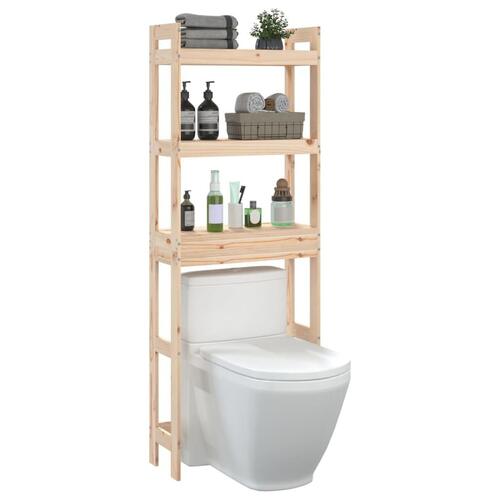 Toiletstativ 63x26x171 cm massivt fyrretræ