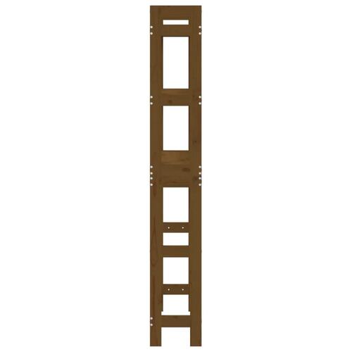 Toiletstativ 63x26x171 cm massivt fyrretræ gyldenbrun