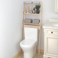 Toiletstativ 63,5x32x179 cm massivt fyrretræ