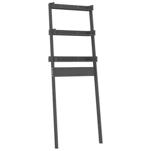 Toiletstativ 63,5x32x179 cm massivt fyrretræ grå