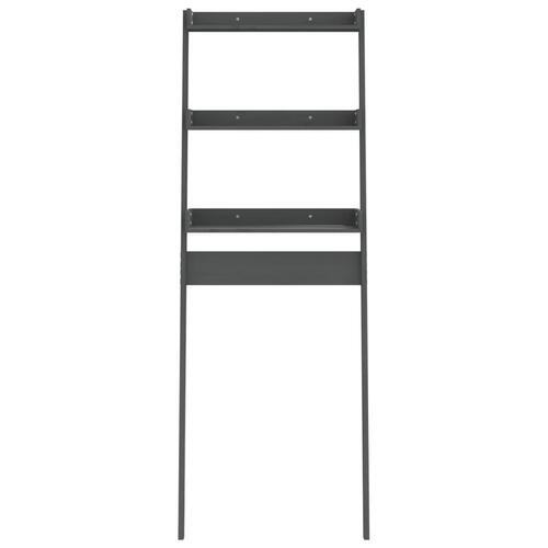 Toiletstativ 63,5x32x179 cm massivt fyrretræ grå