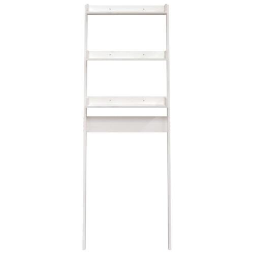 Toiletstativ 63,5x32x179 cm massivt fyrretræ hvid